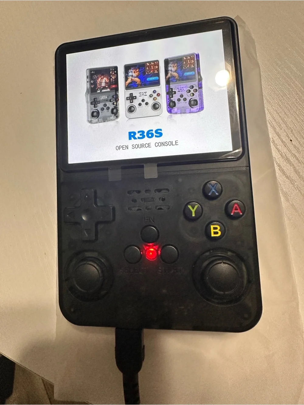 Handheld Retro Game Console - Purple Transparent